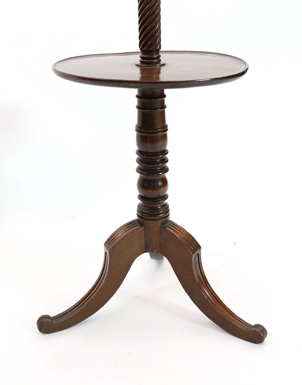 A Regency mahogany hat stand, height 196cm